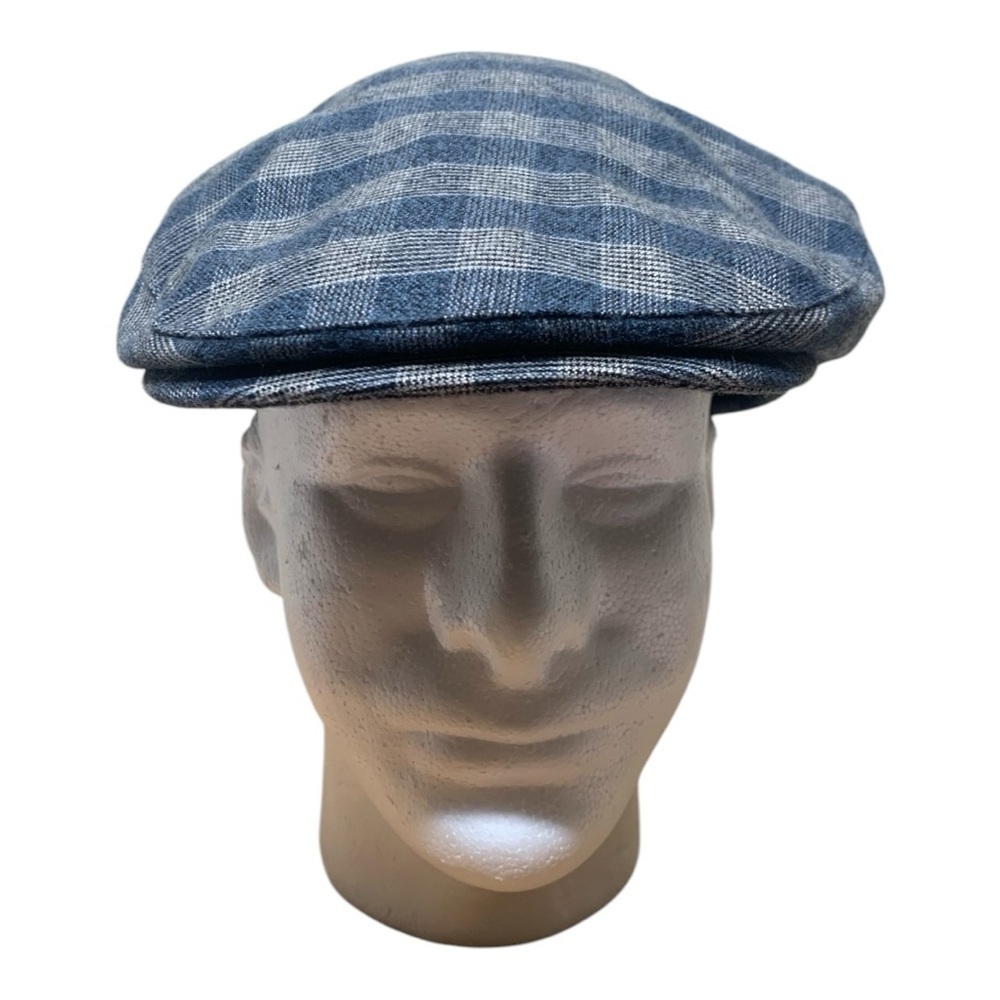 Kevin K Plaid News Boy Flat Cap Sz Large